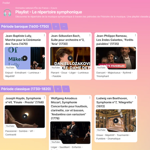 Ressource playlist symphonique